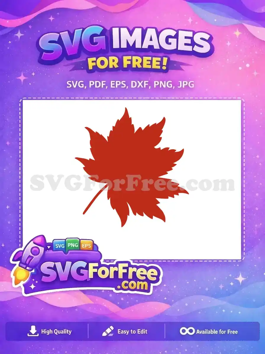 Free Red Maple Leaf Free Autumn Foliage Canadian Symbol Free SVG