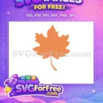 Free Autumn Leaf Free Orange Maple Leaves Free SVG - Instant Download