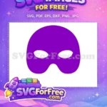 Free Purple Mask Free Simple Design Mardi Gras Free SVG - Instant Download