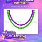 Free Purple Green Beads Free Mardi Gras Theme Free SVG - Instant Download