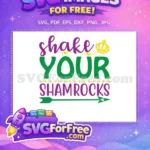 Free Purple Lettering Free Green Arrow Shake Shamrocks Free SVG - Instant Download