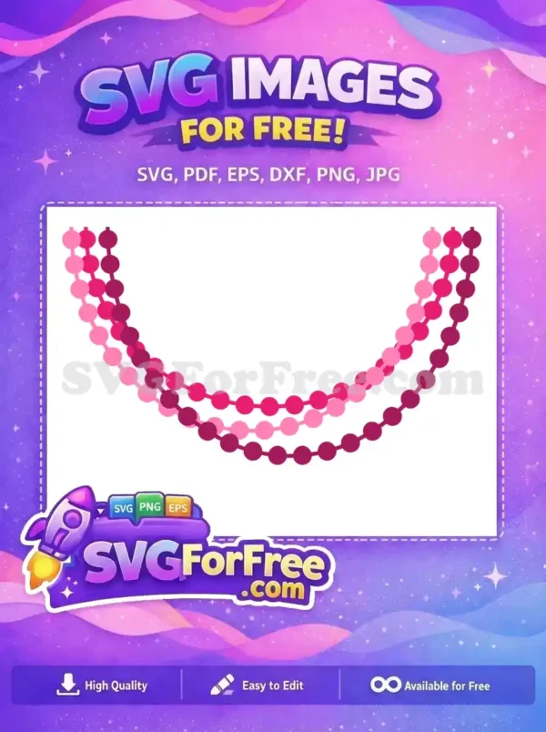 Free Pink Beads Free Magenta Beads Mardi Gras Free SVG