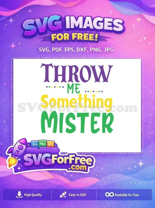 Free Throw Me Purple Green Gold Free Something Mister Free SVG