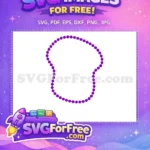 Free Purple Beads Free Mardi Gras Mask Free SVG - Instant Download