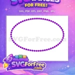 Free Purple Beads String Free Mardi Gras Decoration Free SVG - Instant Download