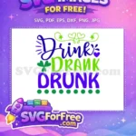 Free Shamrock Clover Free Drink Drank Drunk St Patricks Free SVG - Instant Download