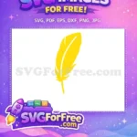 Free Elegant Yellow Feather Free Mardi Gras Design Free SVG - Instant Download