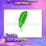 Free Green Feather Silhouette Free Mardi Gras Decoration Free SVG - Instant Download