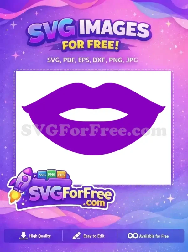 Free Purple Lips Kiss Free Mardi Gras Mouth Free SVG Free Purple Lips Kiss Free Mardi Gras Mouth Free SVG