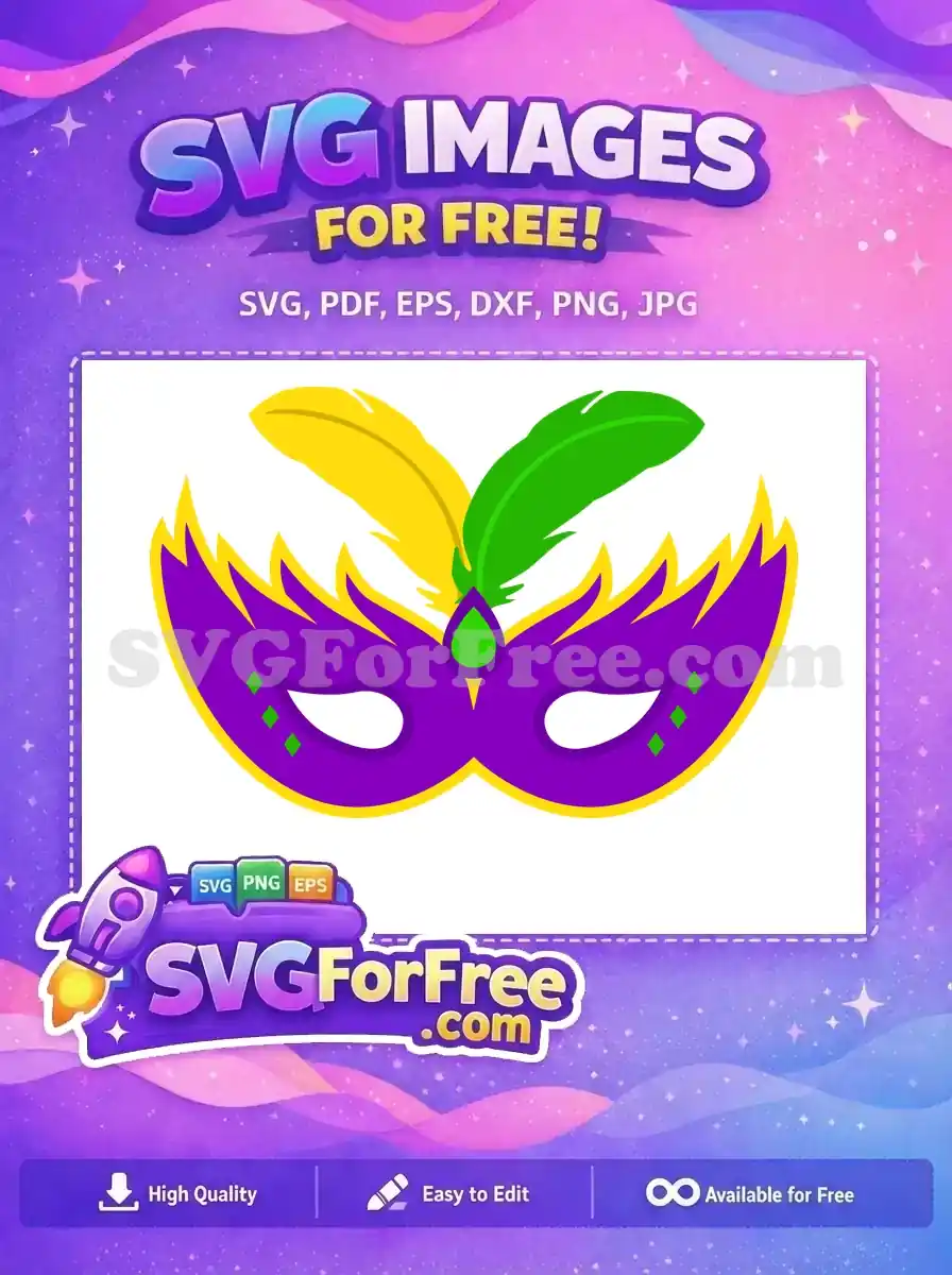 Free Yellow Feather Free Green Feather Mardi Gras Free SVG