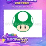 Free Green Mushroom Free Power Up Mario Free SVG 1 - Instant Download