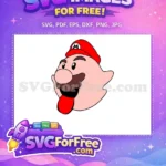 Free Red Hat Tongue Out Free Boo Mario Free SVG - Instant Download