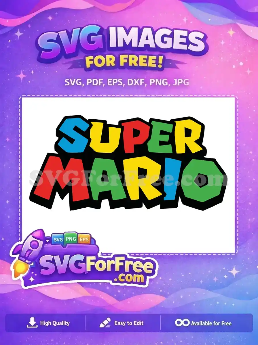 Free Colorful Letters Free Classic Logo Super Mario Free SVG
