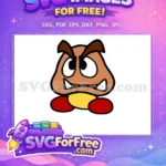 Free Angry Goomba Brown Free Sharp Teeth Mario Free SVG - Instant Download