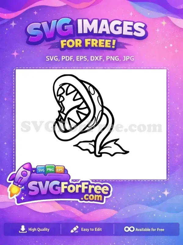 Free Piranha Plant Teeth Free Mario Villain Free SVG 1