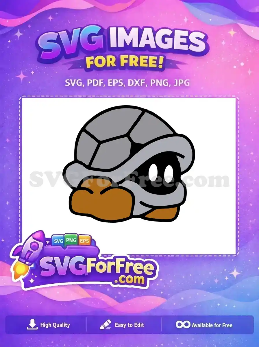 Free Gray Shell Free Shy Guy Mario Free SVG 1