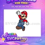 Free Jumping Pose Free Detailed Eyes Mario Free SVG - Instant Download