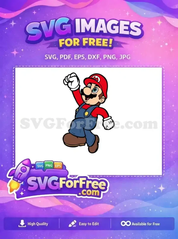 Free Jumping Pose Free Detailed Eyes Mario Free SVG