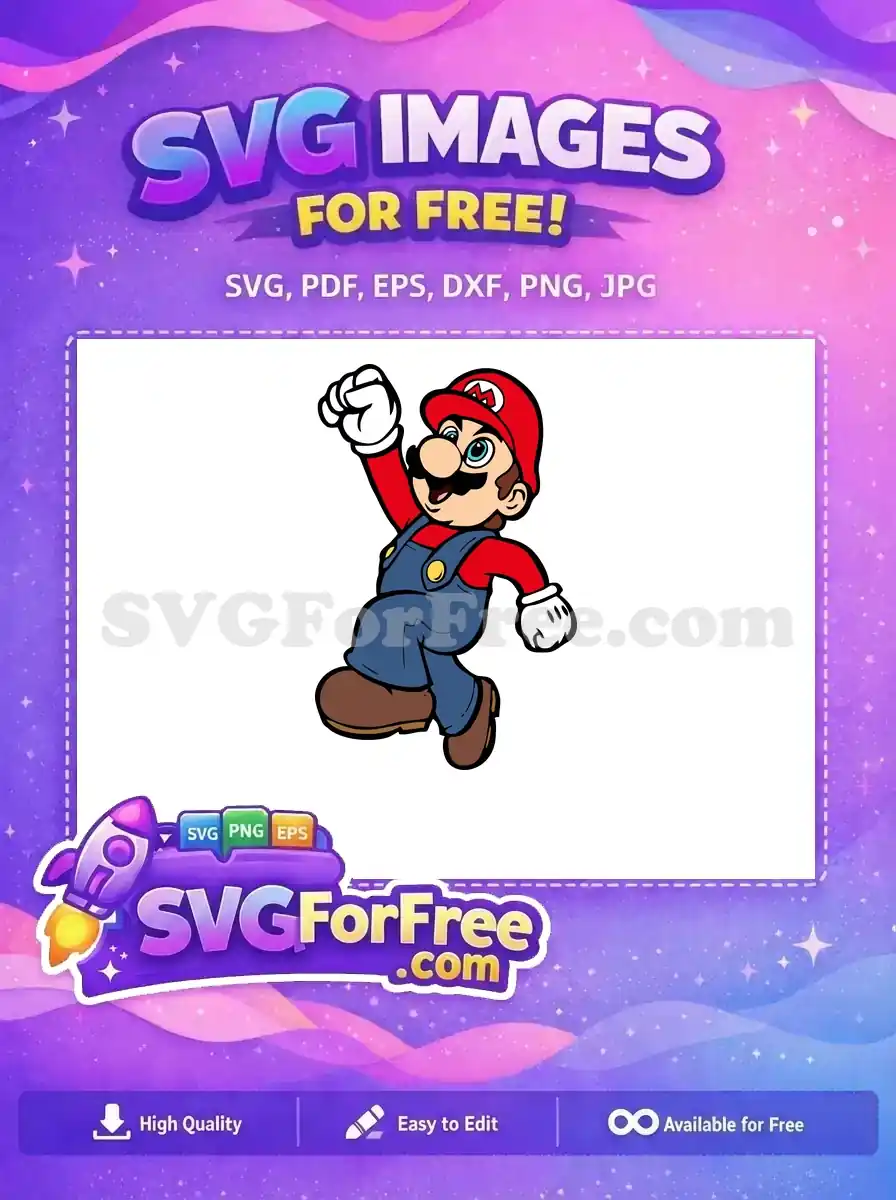 Free Jumping Pose Free Detailed Eyes Mario Free SVG