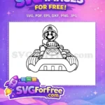 Free Kart Racing Free Outlined Mario Kart Free SVG - Instant Download