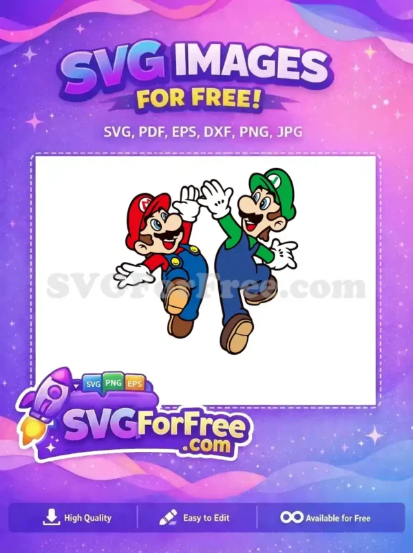 Free High Five Free Happy Mario Brothers Movie Free SVG