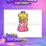 Free Blonde Hair Free Blue Jewel Princess Peach Free SVG - Instant Download