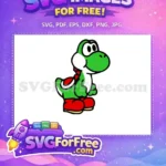 Free Cartoon Yoshi Free Green Dinosaur Mario Free SVG - Instant Download