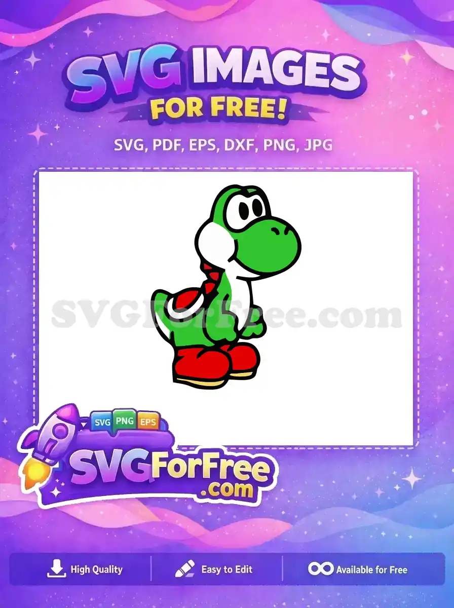 Free Cartoon Yoshi Free Green Dinosaur Mario Free SVG