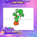Free Happy Yoshi Pose Free Playful Expression Mario Free SVG - Instant Download