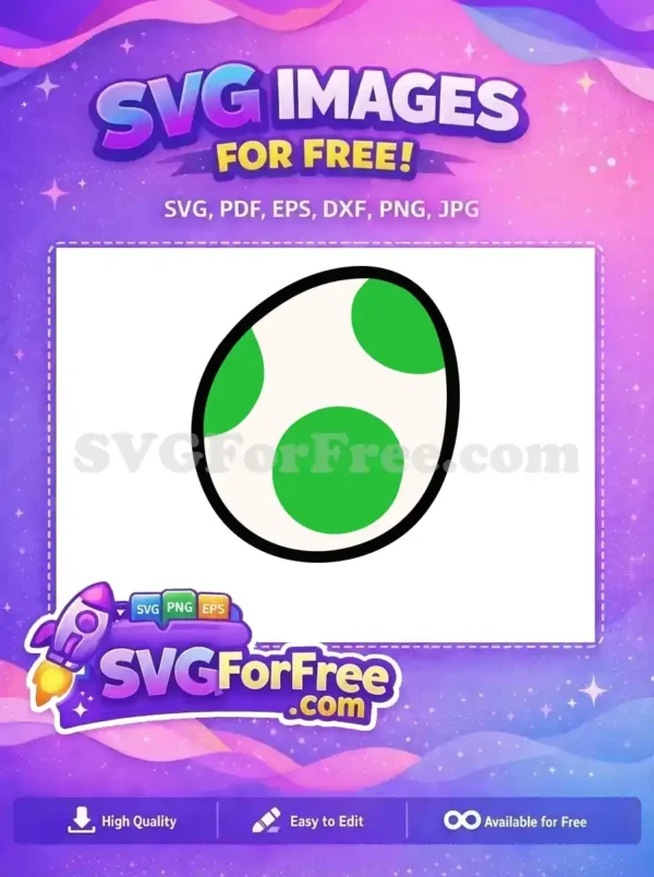 Free Green Spots Free Yoshi Egg Mario Free SVG 1