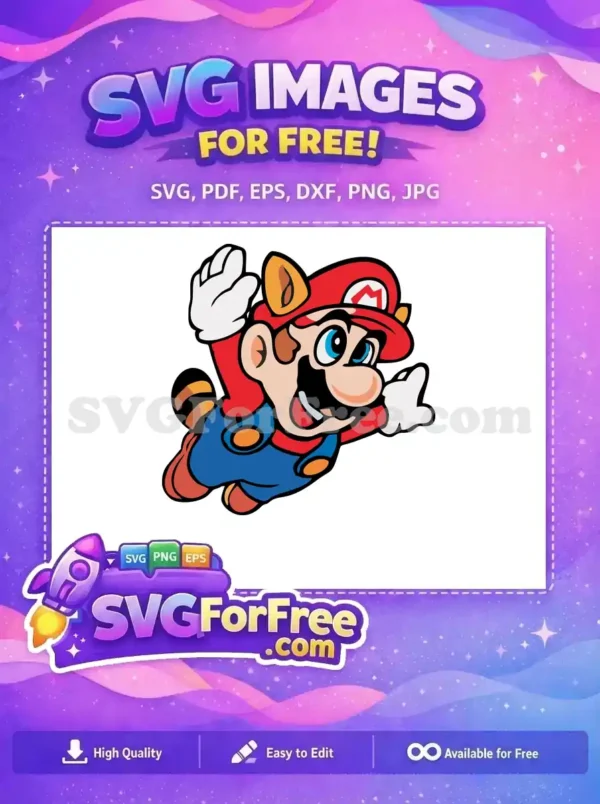 Free Tanooki Suit Free Flying Pose Mario Free SVG