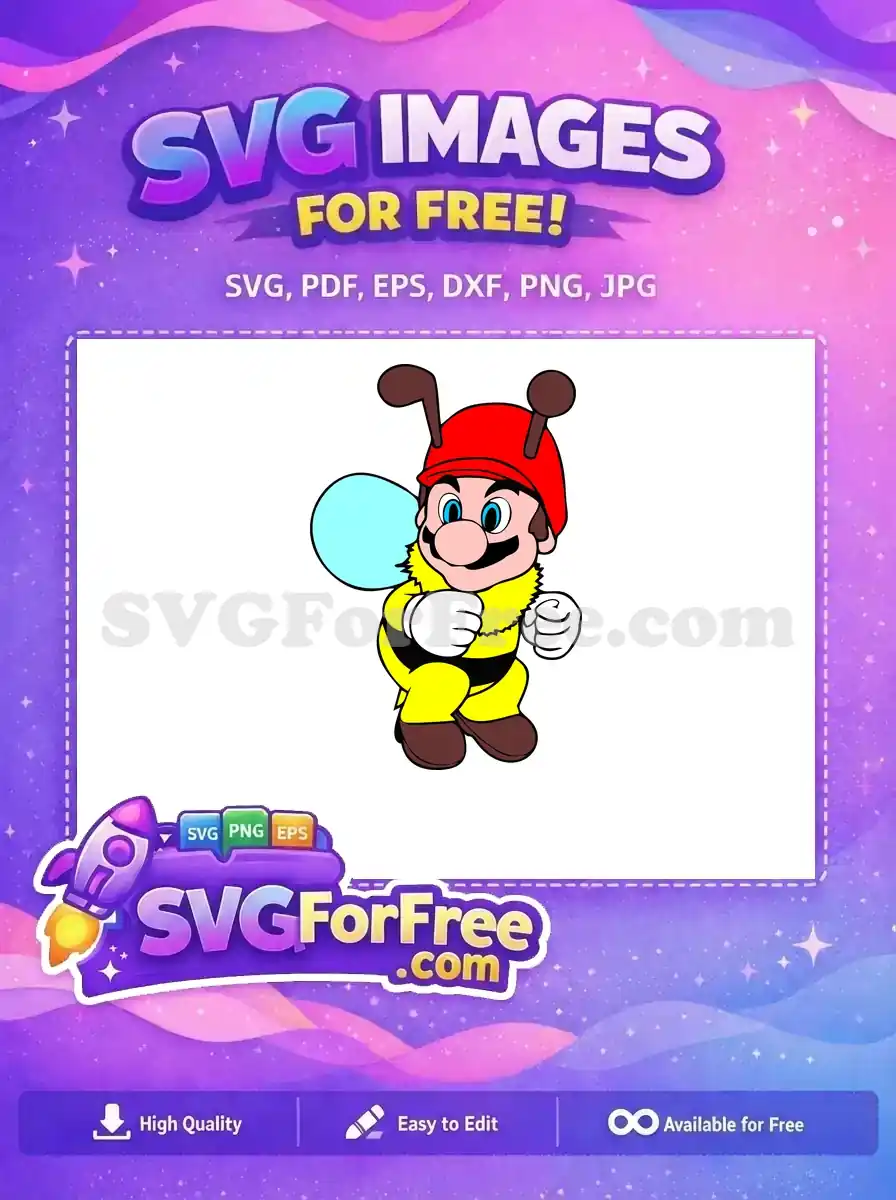Free Red Hat Free Bee Costume Mario Free SVG