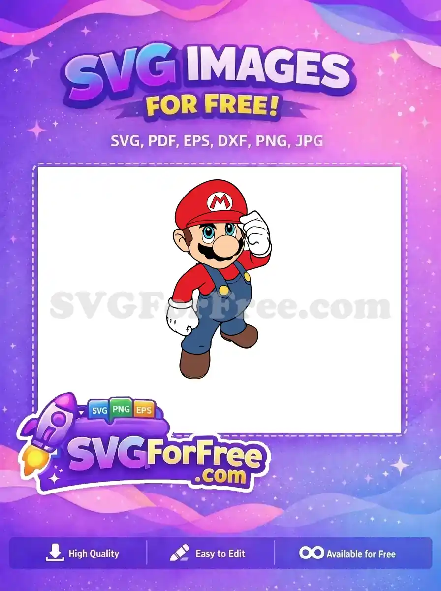 Free Tipping Hat Free Cheerful Expression Mario Free SVG 1