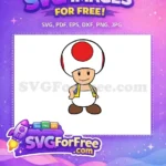 Free Red Cap Free Happy Toad Mario Free SVG - Instant Download