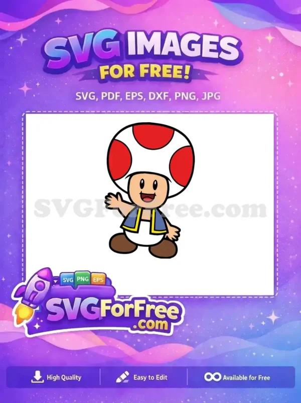Free Waving Toad Free Smiling Mario Free SVG Free Waving Toad Free Smiling Mario Free SVG
