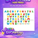 Free Colorful Alphabet Free Numbers Mario Font Free SVG - Instant Download