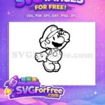 Free Leaping Pose Free Pixelated Design Mario Free SVG - Instant Download