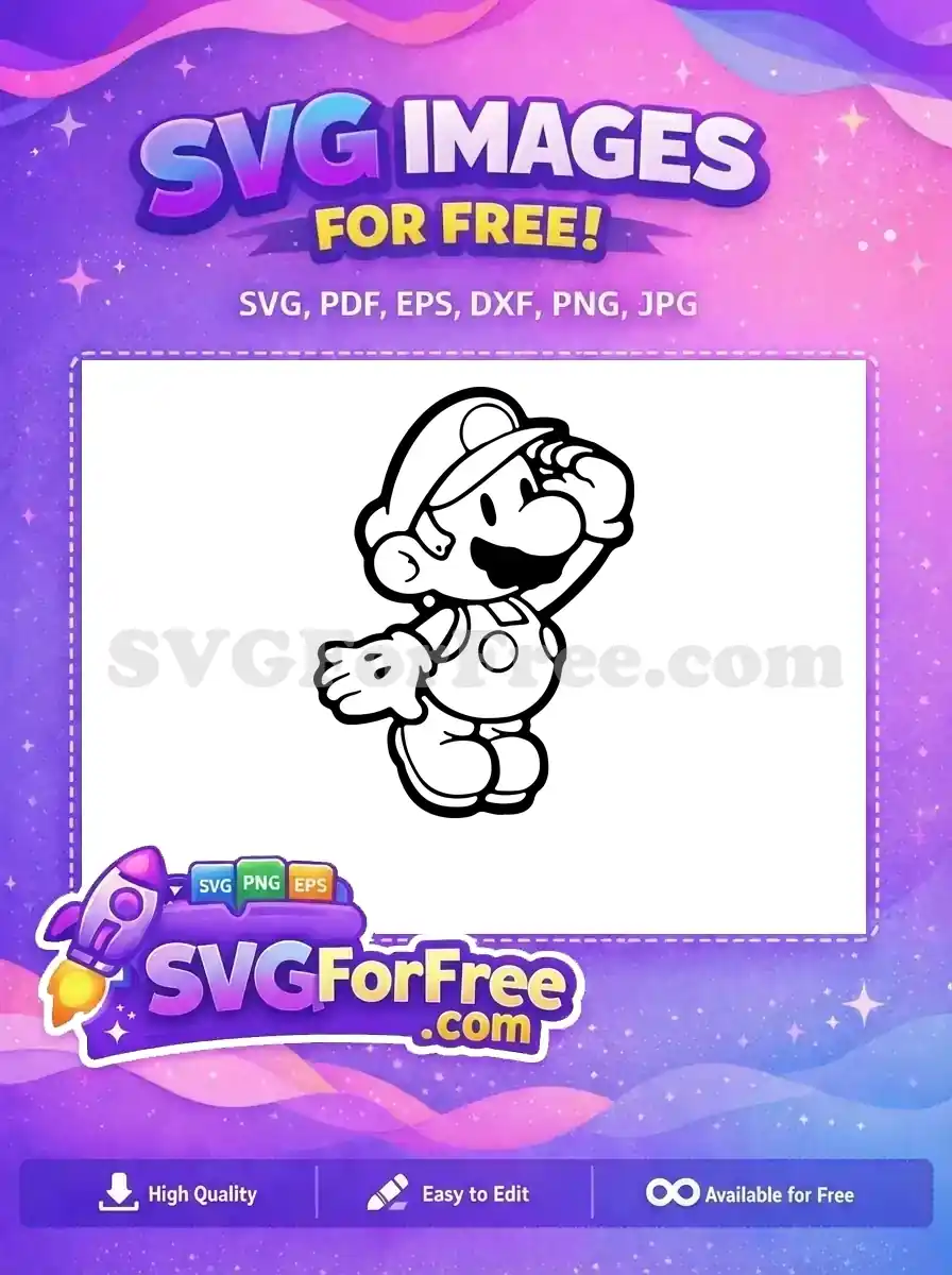 Free Leaping Pose Free Pixelated Design Mario Free SVG