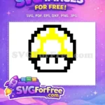Free Yellow Top Free Pixelated Mario Free SVG - Instant Download