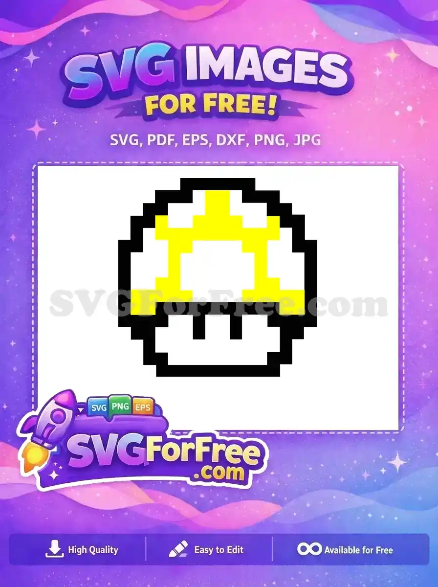 Free Yellow Top Free Pixelated Mario Free SVG