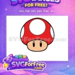 Free Red Mushroom Free Toad Mario Free SVG - Instant Download