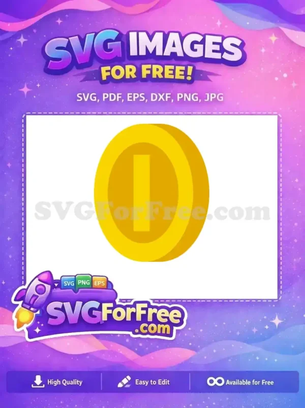 Free Golden Coin Free Simple Design Mario Free SVG