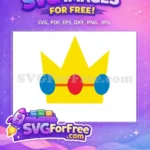 Free Yellow Crown Free Red Gem Mario Free SVG - Instant Download