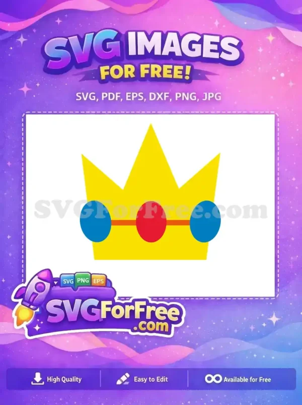 Free Yellow Crown Free Red Gem Mario Free SVG
