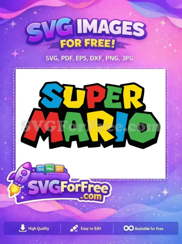 Free Colorful Letters Free Super Mario Brothers Free SVG