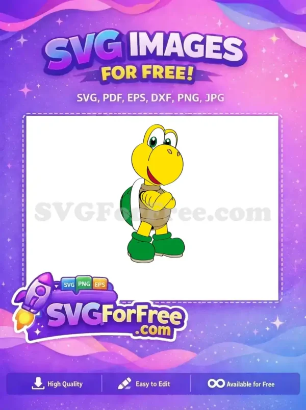 Free Yellow Koopa Troopa Free Arms Crossed Mario Free SVG