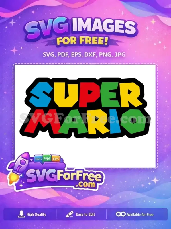Free Colorful Letters Free Super Mario Movie Free SVG