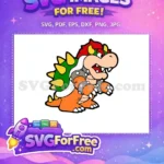 Free Bowser Smiling Free Orange Shell Mario Free SVG - Instant Download