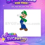 Free Waving Hand Free Blue Eyes Mario Free SVG - Instant Download