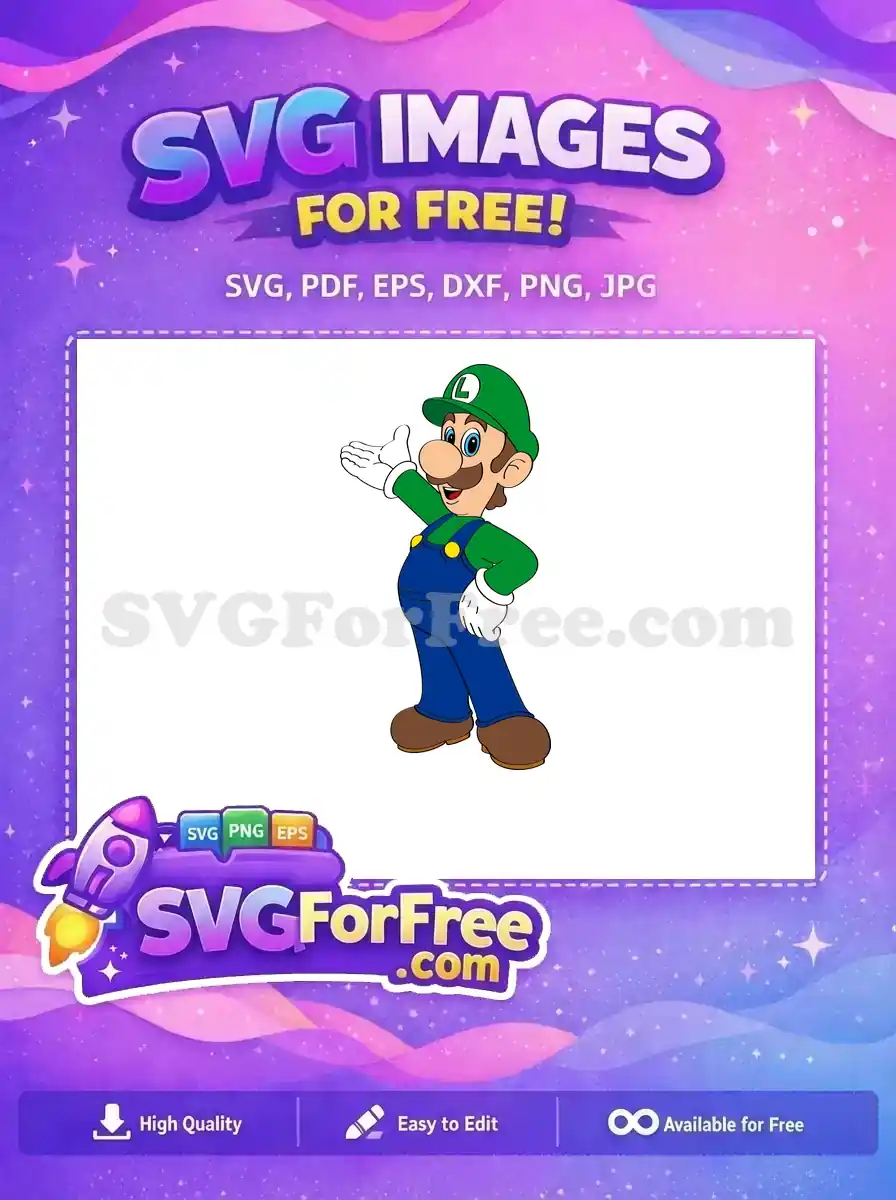Free Waving Hand Free Blue Eyes Mario Free SVG